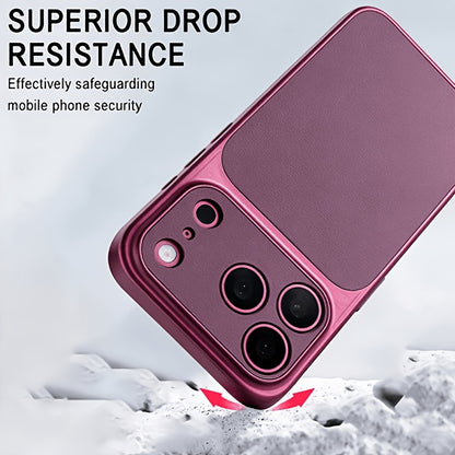 Luxury Burgundy Acrylic Phone Case Set with Shockproof Design