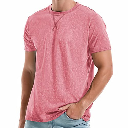 Men's Cotton Crew Neck T-Shirts - Lightweight Summer Tees S-4XL