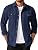 Men's Long Sleeve Button-Up Shirt Jacket with Flap Pockets