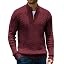 Men’s Quarter Zip Cable Knit Pullover Sweater