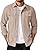 Men's Long Sleeve Button-Up Shirt Jacket with Flap Pockets
