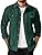Men's Long Sleeve Button-Up Shirt Jacket with Flap Pockets