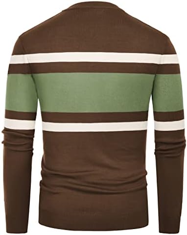 Men's Striped Crewneck Pullover Sweater by PJ PAUL JONES