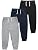 Boys' Cotton Jogger Sweatpants 3-Pack with Pockets