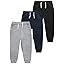 Boys' Cotton Jogger Sweatpants 3-Pack with Pockets