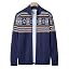 Men's Full Zip Mock Neck Cardigan Sweater with Pattern