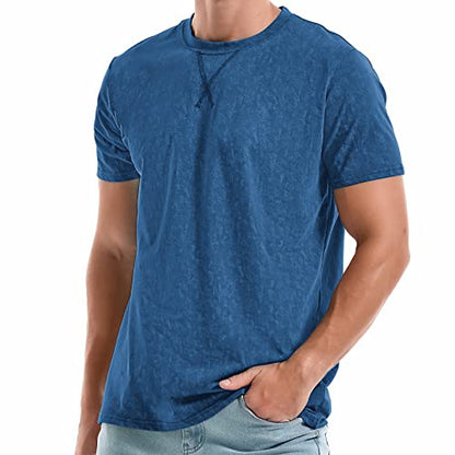 Men's Cotton Crew Neck T-Shirts - Lightweight Summer Tees S-4XL