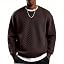 Men's Lightweight Crewneck Sweatshirt with Geometric Texture