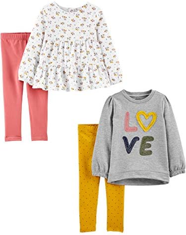 Simple Joys Girls 4-Piece Playwear Set - Soft & Versatile