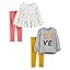 Simple Joys Girls 4-Piece Playwear Set - Soft & Versatile