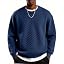 Men's Lightweight Crewneck Sweatshirt with Geometric Texture