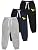 Boys' Cotton Jogger Sweatpants 3-Pack with Pockets
