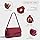 Y2K Faux Leather Crossbody Purse with Cherry Pendant