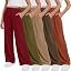 Girls' Wide Leg Pants 5-Pack Stretchy & Comfortable