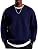 Men's Lightweight Crewneck Sweatshirt with Geometric Texture