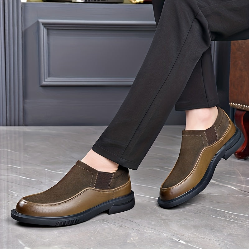 Men's Casual Slip-On Shoes with Geometric Design