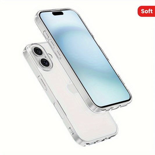 Mobile Phone Case for Iphone 16 Pro Max, Transparent Mobile Phone Case for Iphone 16 Plus, Simple And Thin Protective Case TPU Soft Case