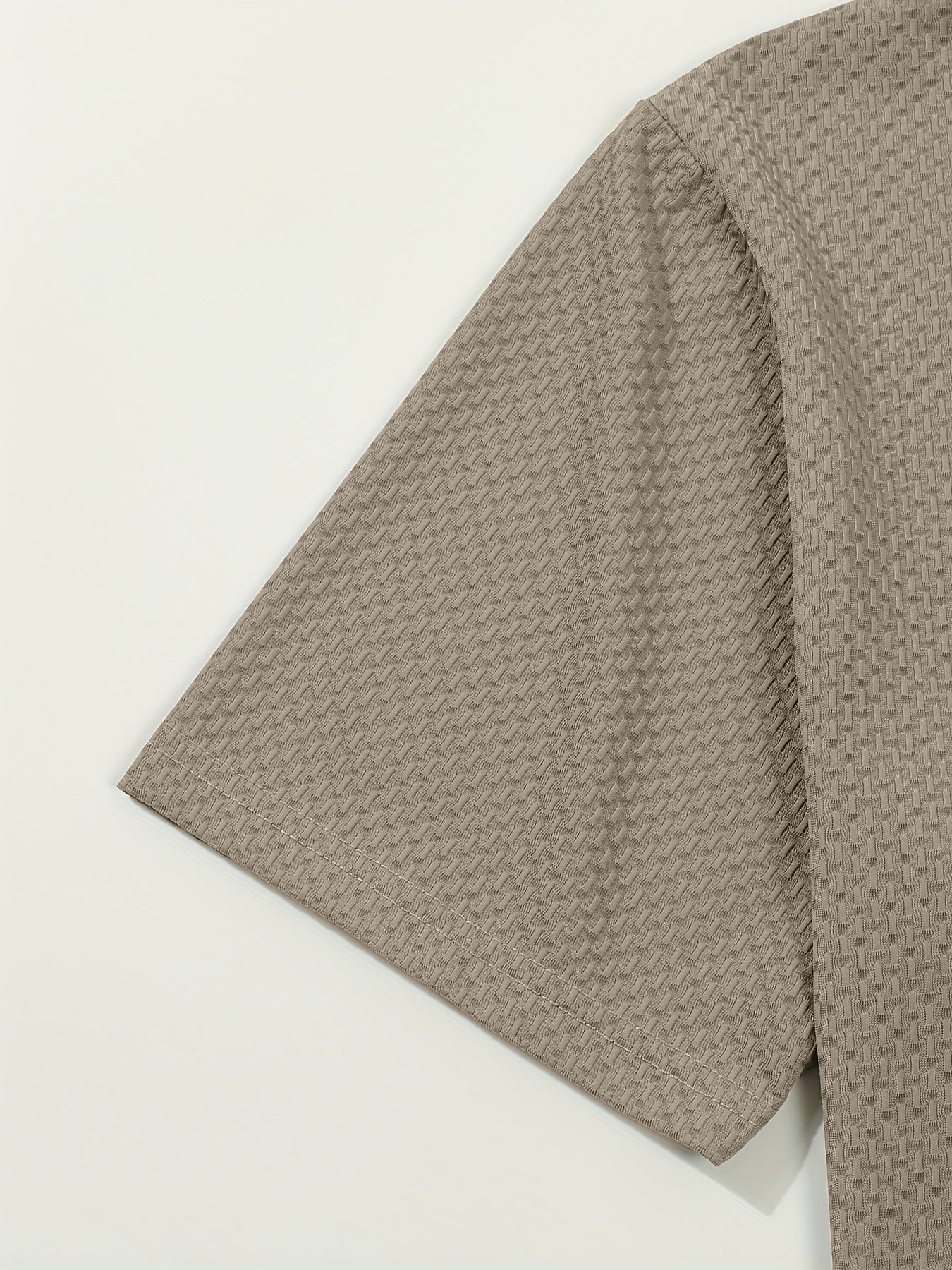 Men'S Summer Short Sleeve Polo Shirt, Soft Logo Fabric, Breathable Lightweight Casual Business Casual, Geometric Pattern, Lapel Collar, Medium Stretch, Regular Fit, Button Detail, Outdoor and Office Wear, Comfortable Everyday - ayq