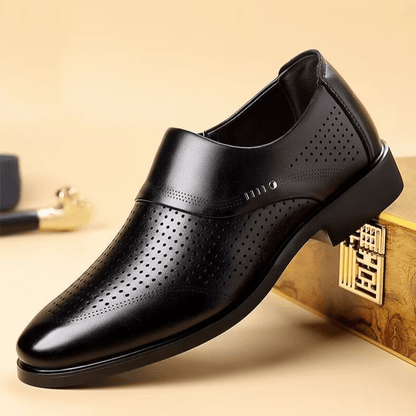 Men's Classic Slip-On Business Casual Loafers, Breathable PU