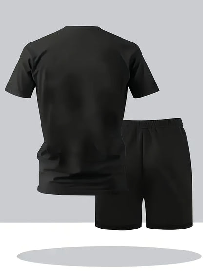 Men's Summer Casual Sportswear 2-Piece Polyester Set