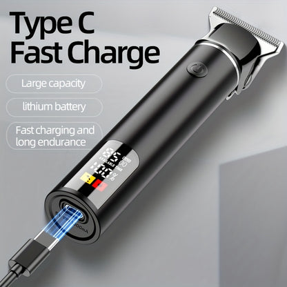 Men's Hair Trimmer, Hair Salon Electric Hair Clipper, USB Fast Charging, Men's Shaver, Shaving Scissors, Home Hairdressing Tools, Men's Facial, Comes with 6 Size Limit Combs, Surprise Gifts