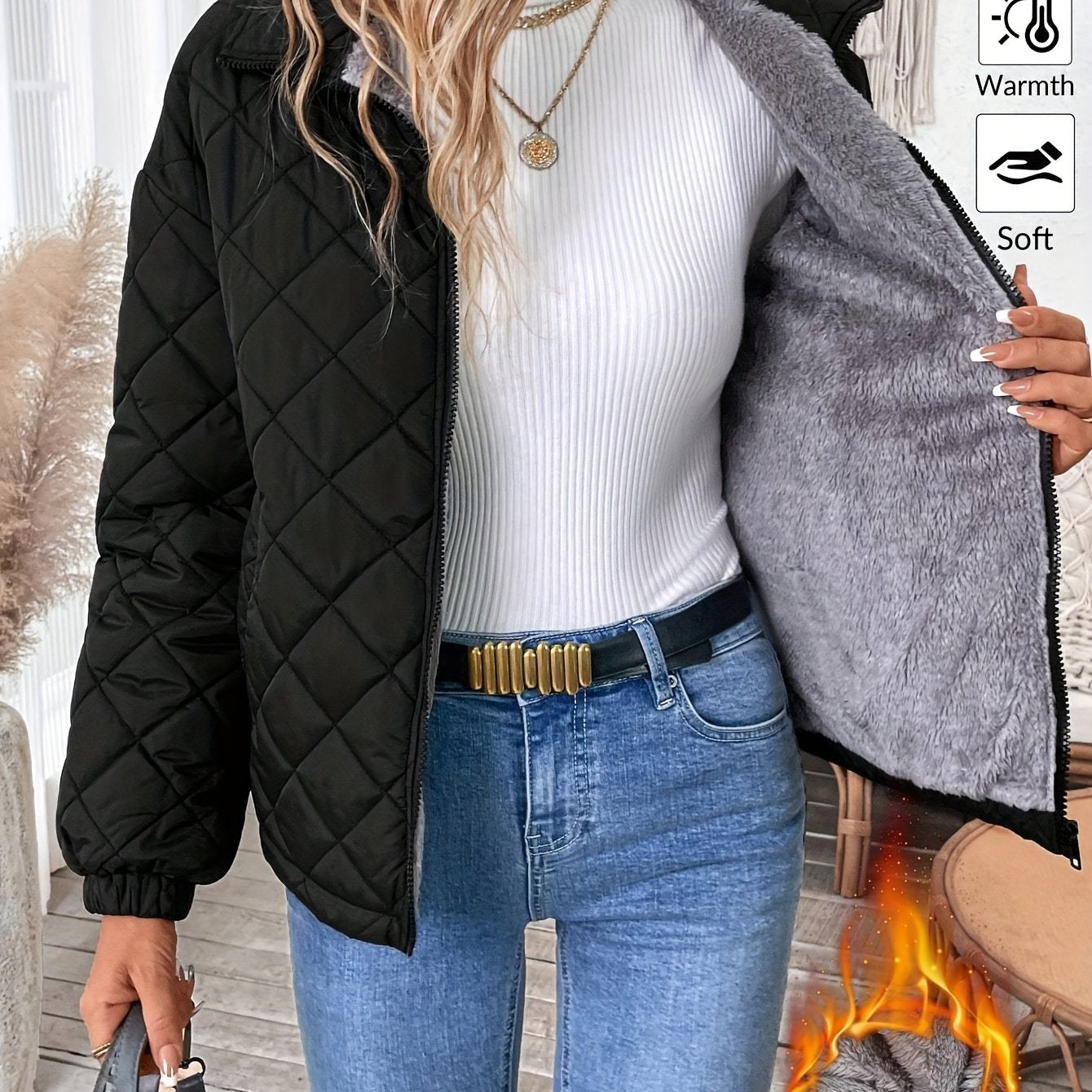 Կանացի աշնանային և ձմեռային վերարկու 41441868 Աշնանային և ձմեռային տաք վերարկու, էլեգանտ և յուրահատուկ