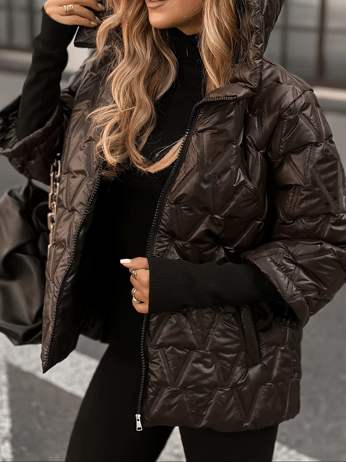 Women's Casual Long Sleeve Polyester Jacket