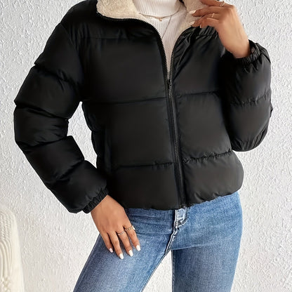 's Elegant Black Jacket Coat - Full-Zip H-Line Silhouette, Machine Washable Sleeve Blazer for, Casual & Formal Wear, Versatile Outerwear, Hooded Fall Mid Length Coat, Quilted Coat, Jackets For Winter, Long Quilted Jacket, Out