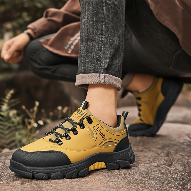 Men's Casual Low-Top Sneakers, Lightweight Lace-Up Shoes
