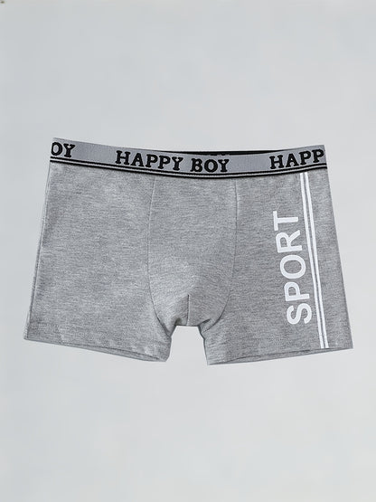 Boys' Cotton Boxer Briefs 6-Pack - Soft, Stretchy, Comfortable Fit