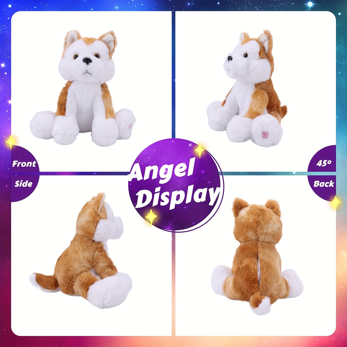Luminous Husky Plush Toy – A Cheerful Light-Up Stuffed Animal, Perfect for Halloween And Christmas, Ideal Gift for All Ages