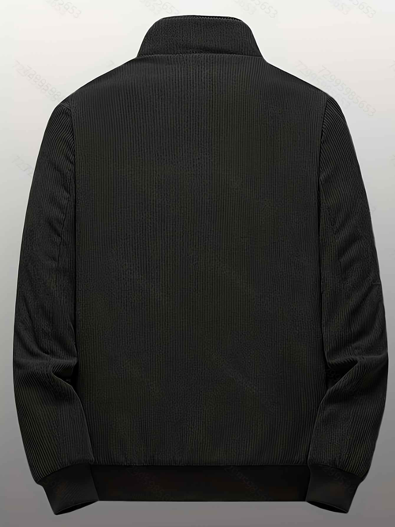 Men's Corduroy Jacket Olive Green - Retro Loose-Fit Full-Zip Winter Coat with Stand Collar & Zippered Pockets, Machine Washable Corduroy Outer (No) for Casual & Formal Wear - Autumn/Winter Outerwear, Womens Coats And Jackets,