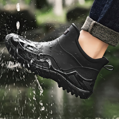 Men's All-Season Outdoor Slip-On Rain and Hiking Boots
