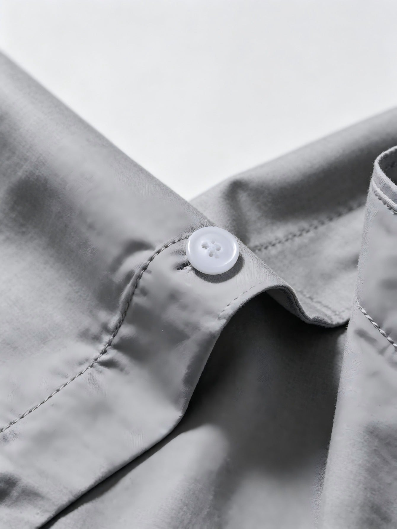 Men's Casual Minimalist Logo Print Shirt for Spring and Fall