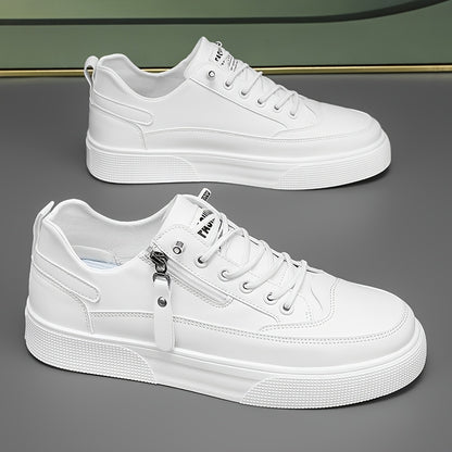 Men's Casual Side-Zip Sneakers Lightweight Low-Top Shoes