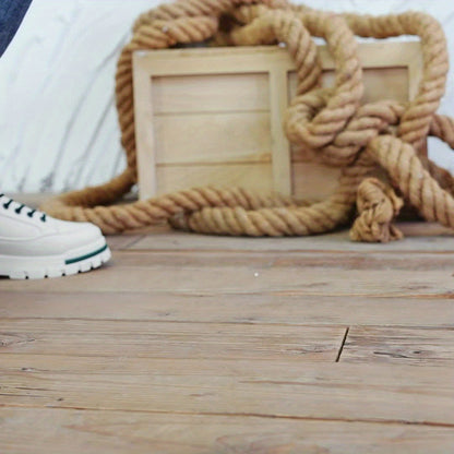 Men's Vintage Casual Fleece-Lined Snow Boots - Brown Faux Cover with Black Accents, Lace-Up Design, Thick PVC Sole for Winter & Fall, Round Toe Comfort, Everyday Winter Footwear, Winter Boots,  Style Boots, Durable Winter Foo