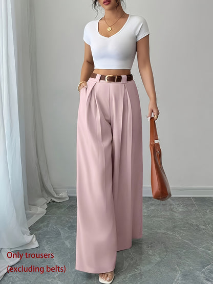 High-Waisted Wide Leg Culotte Pants for Elegant Daily Wear