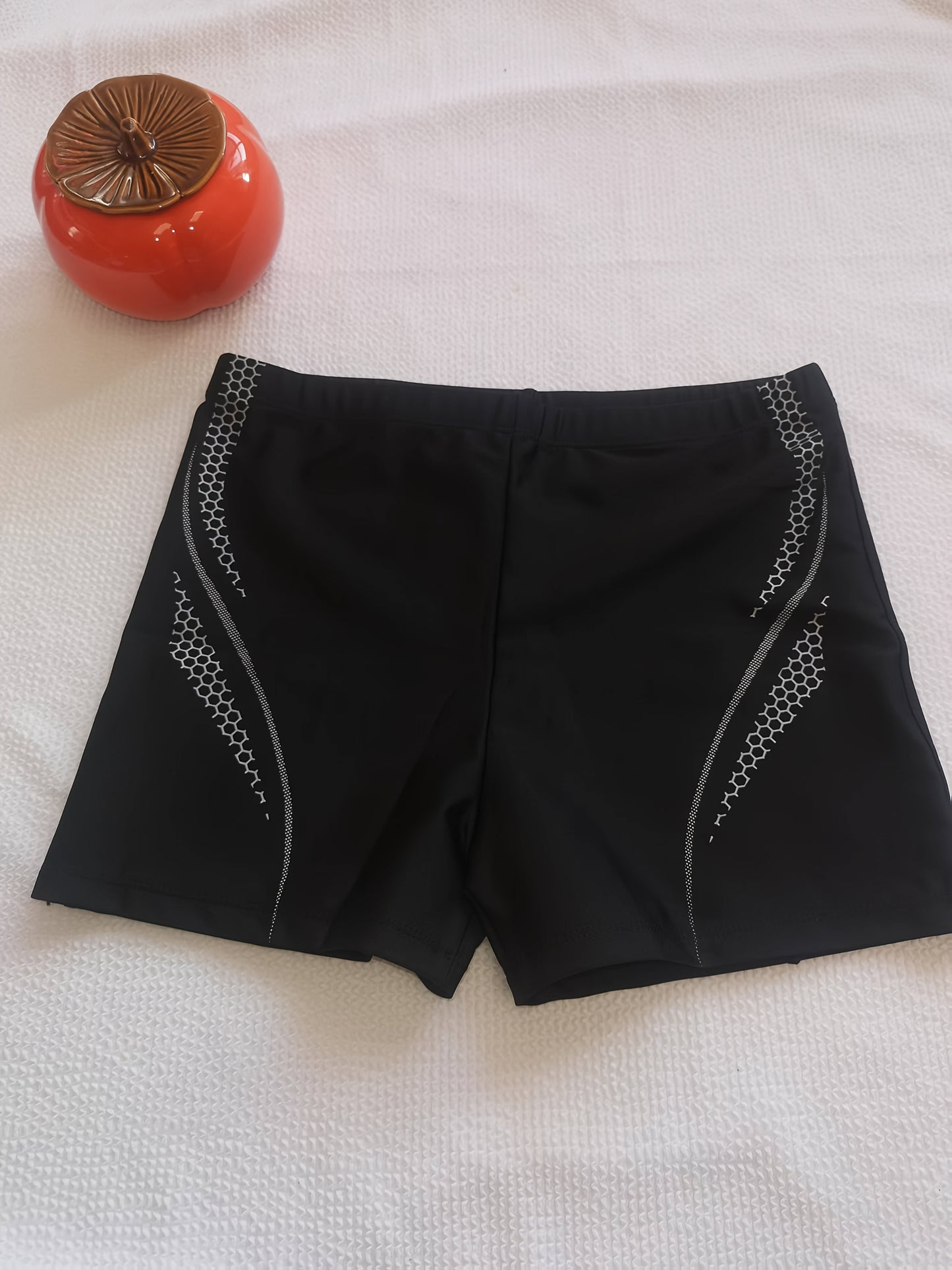 Men's Slim Fit Sports Swim Trunks with Adjustable Drawstring