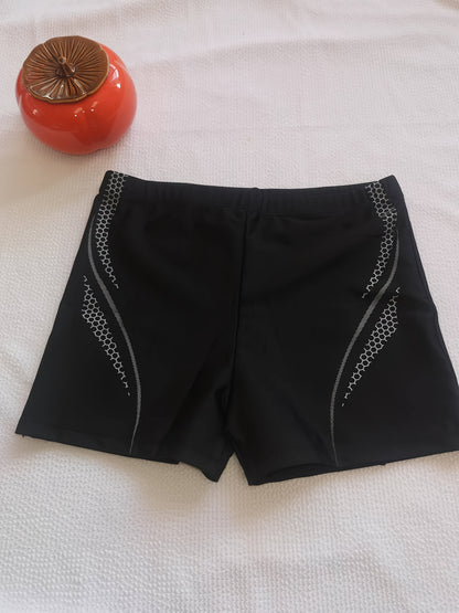 Men's Slim Fit Sports Swim Trunks with Adjustable Drawstring