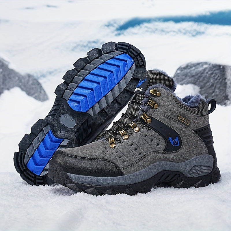 Winter Plus Velvet Warm Outdoor Hiking Shoes Men And Women Casual Sports Shoes Couples Large Size Shoes