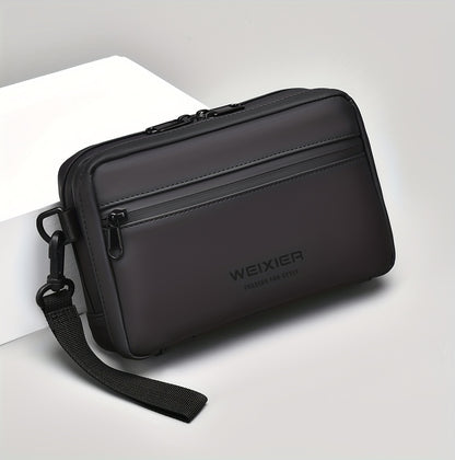 WEIXIER Unisex Fashion Messenger Bag, Shoulder Satchel with Detachable Strap, Polyester Lined, Business Briefcase for Commuting  Outdoor, Ideal Gift for Husband Or Boyfriend