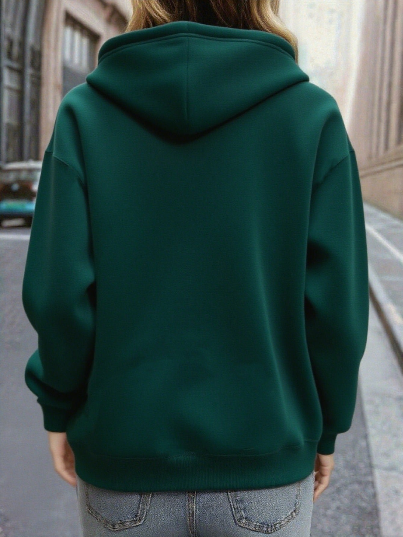 Women's Christmas Deer & Reindeer Print Hoodie - Cozy Winter Pullover Sweatshirt with Cute Deer Headband-Like Hood, Slim-Fit Casual Jacket for Holiday Parties, Xmas Outfits & Cold Weather (Machine Washable), Fall Clothes For