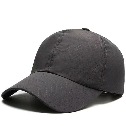 1pc Breathable Quick-Dry Mesh Baseball Cap for Men & Women - Adjustable Snapback, Lightweight Sun Hat for Outdoor Sports, Golf, Tennis, Running, Hiking, Camping - Black, Navy Blue, Dark Gray, Light Gray, Olive Green, Adjustab