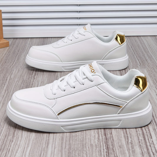 Men'S Fashion Sneakers, Casual Low-Top Retro Thick Sole, EVA Sole, Faux, Fabric Lining, Lace-Up Closure, Versatile Athletic Outdoor Shoes, Skateboarding Shoes