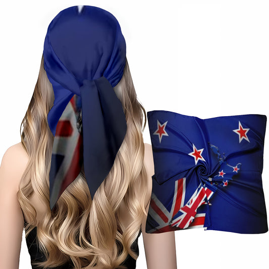 Women's Lightweight New Zealand Flag Scarf - Breathable Knit Polyester - ayq