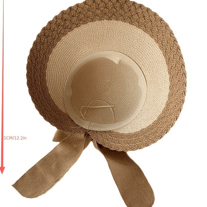 Women's Summer Straw Beach Hat with Moisture Wicking