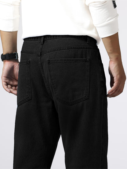 Loose Fit Straight Leg Jeans, Men's Casual Street Style Distressed Denim Pants For All Seasons