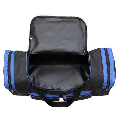 Versatile Large-Capacity Black Nylon Travel Bag for Men & Women - Durable, Adjustable Shoulder Strap, Multi-Compartment Organizer with Front Zipper Pocket - Ideal for Travel, Gym, Yoga, Camping, Work & More, Bags for Travel