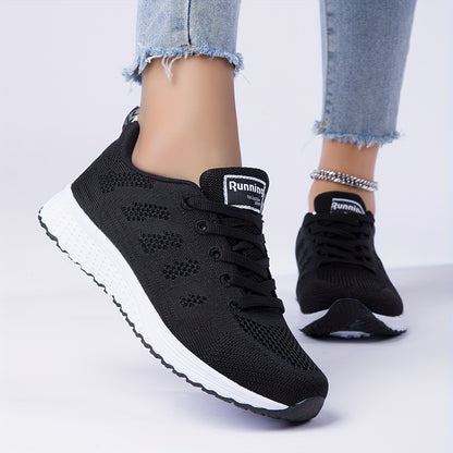 Women's Lightweight Breathable Mesh Running Shoes - Comfortable Low-Top Sneakers with Non-Slip MD Sole, Lace-Up Closure, and Stylish Pink Accents for All Seasons