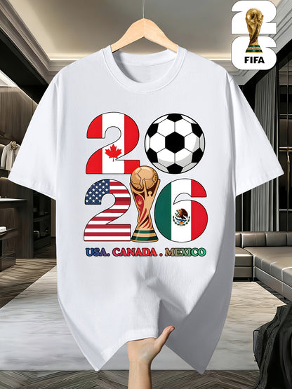 Men's and Women's Cotton FIFA 2026 World Cup Crew Neck T-Shirt